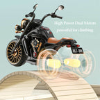 6V Kids Electric Motorcycle with Remote & Music 3 Wheels Car Dual Drive For Boys & Girls