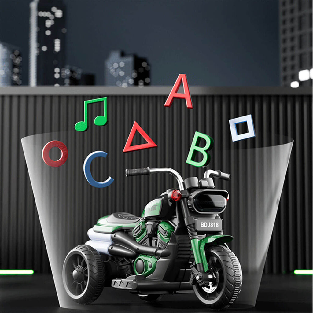 6V Kids Electric Motorcycle Dual Drive 3 Wheels Car Battery Powered Ride On Toys w/LED Headlights & Music