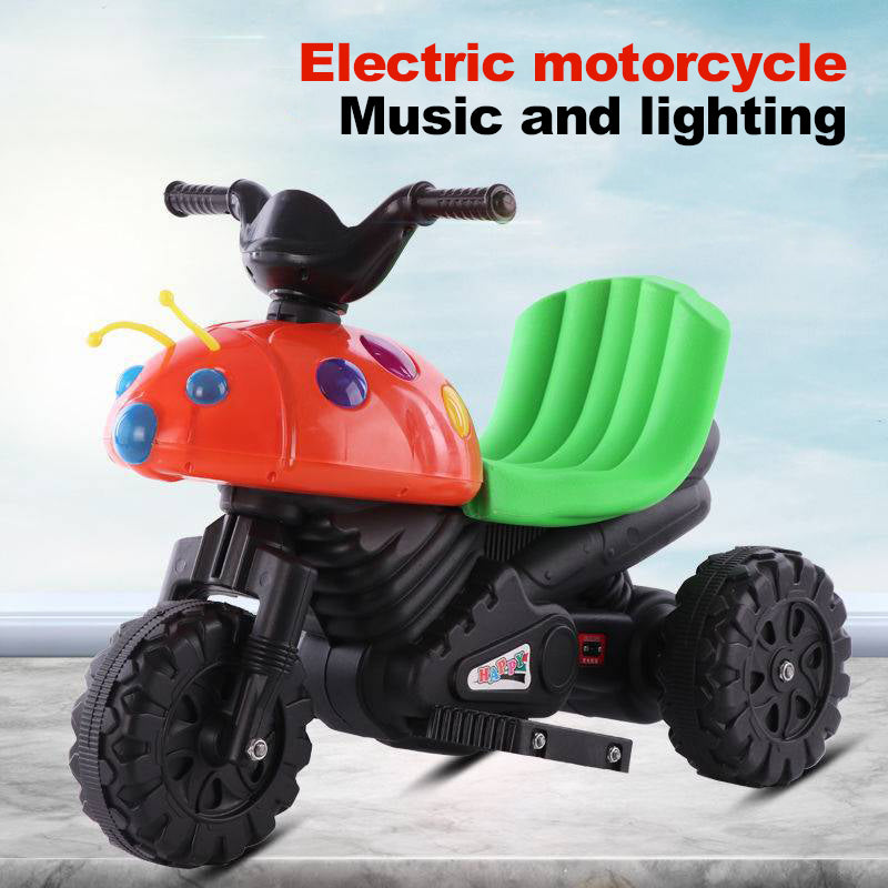6V Kids Electric Motorcycle Cute 3 Wheels  Car Ride on Toy Battery Power Car