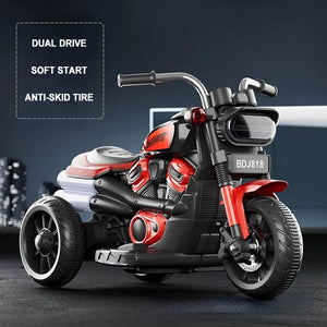 6V Kids Electric Motorcycle Dual Drive 3 Wheels Car Battery Powered Ride On Toys w/LED Headlights & Music