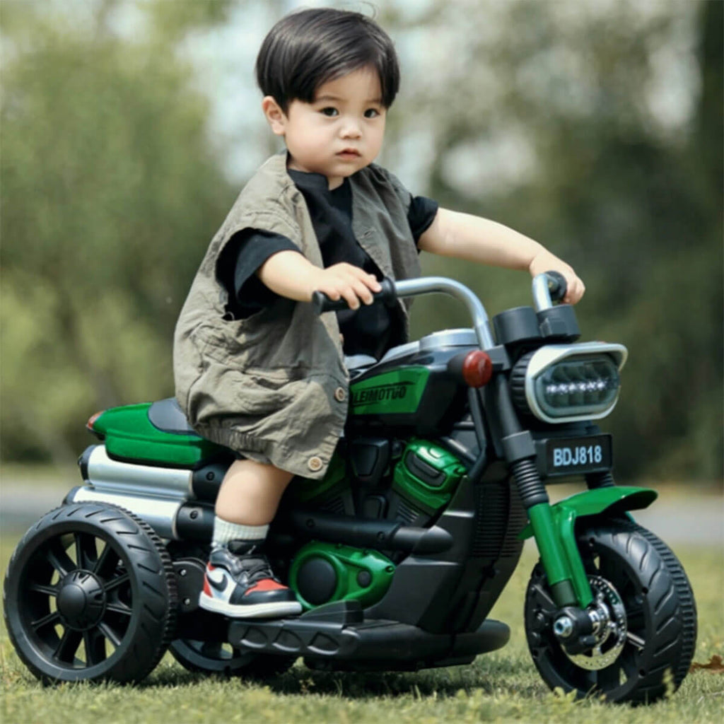 6V Kids Electric Motorcycle Dual Drive 3 Wheels Car Battery Powered Ride On Toys w/LED Headlights & Music