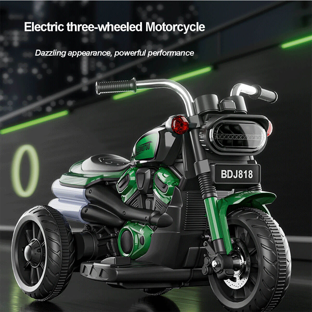 6V Kids Electric Motorcycle Dual Drive 3 Wheels Car Battery Powered Ride On Toys w/LED Headlights & Music