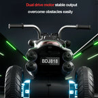 6V Kids Electric Motorcycle Dual Drive 3 Wheels Car Battery Powered Ride On Toys w/LED Headlights & Music