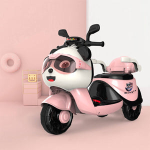 6V Kids Electric Motorcycle 3 Wheels Cartoon Car Ride On Toys with Lights & Music