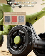 6V Kids Dinosaur Motorcycle Spray Ride on Motorcycle 3-Wheel Stable Car with Bluetooth Music