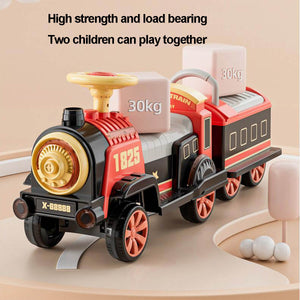 6V Ride On Train Battery Powered Spray Train Rides Dual Drive Electric Ride On Car With Light & Music