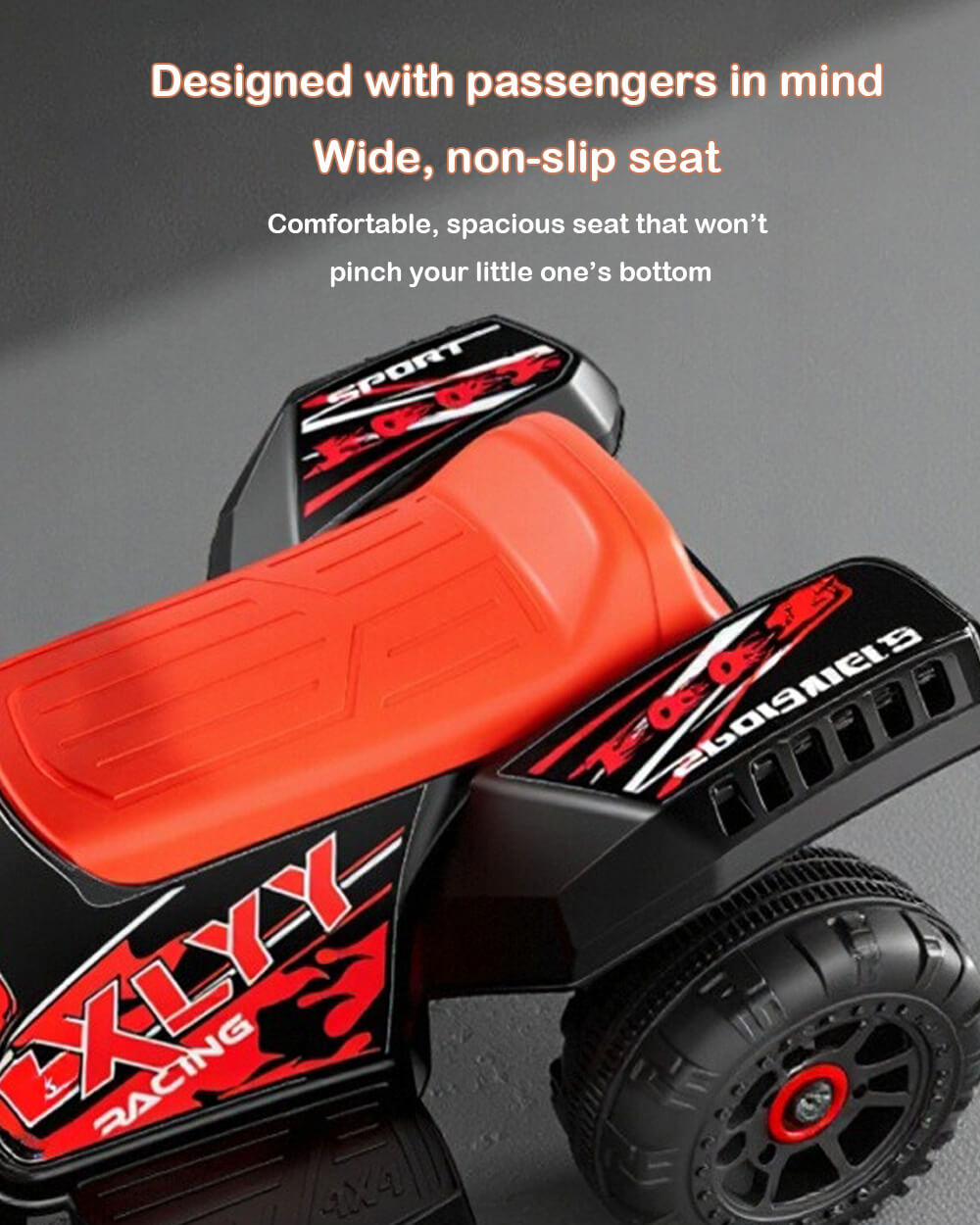 6V Ride on Car Electric Quad ATV 4 Wheels Ride on Toy with Soft Start and Removable Battery for Kids 3+