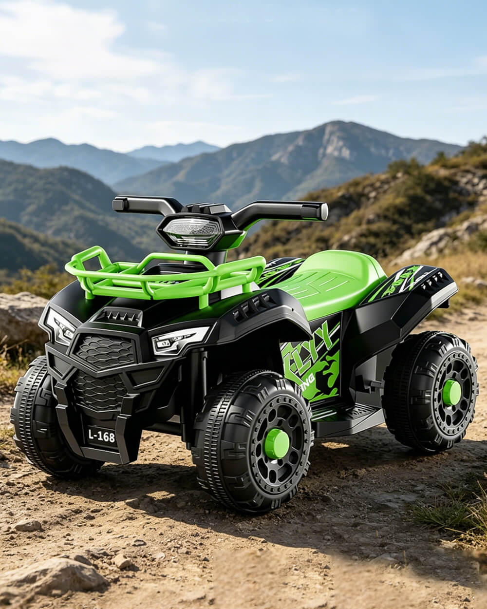 6V Ride on Car Electric Quad ATV 4 Wheels Ride on Toy with Soft Start and Removable Battery for Kids 3+