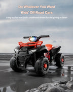 6V Ride on Car Electric Quad ATV 4 Wheels Ride on Toy with Soft Start and Removable Battery for Kids 3+