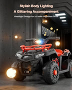 6V Ride on Car Electric Quad ATV 4 Wheels Ride on Toy with Soft Start and Removable Battery for Kids 3+