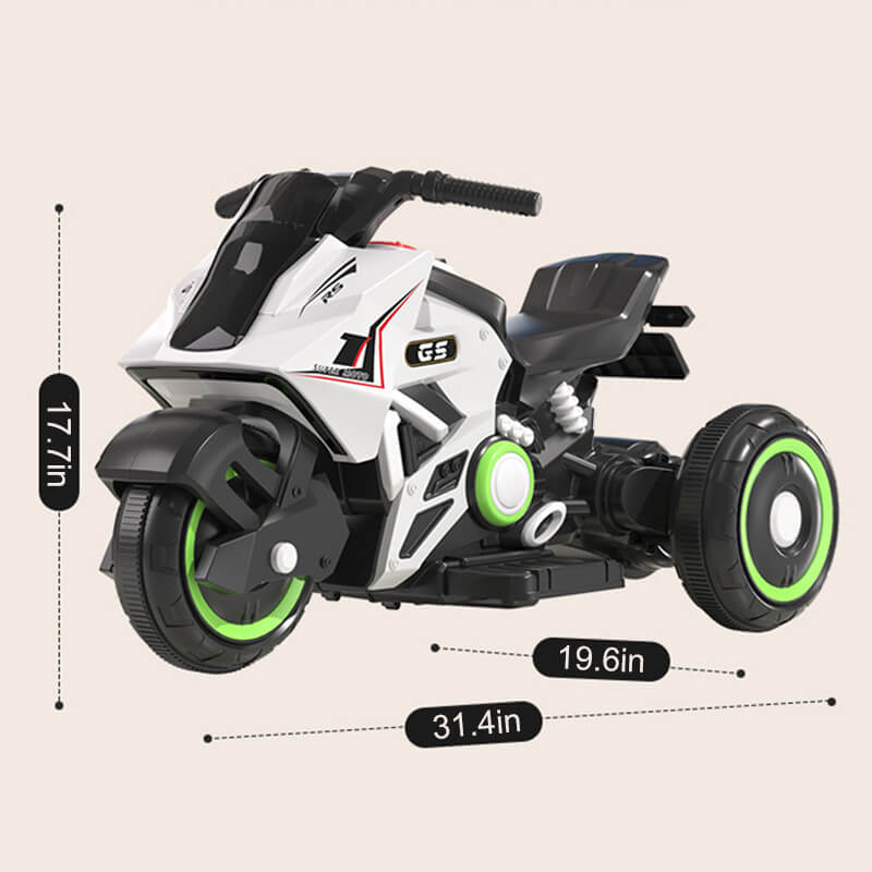 6V Ride on Motorcycle Dual Drive Electric Ride on Car Foot Pedal Control Motorcycle