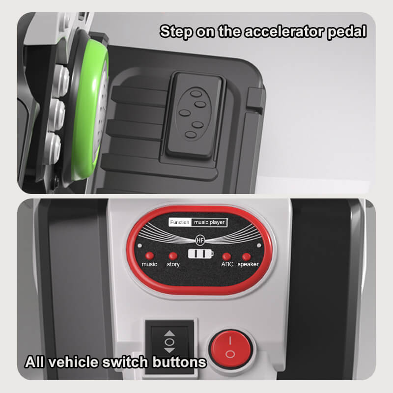 6V Ride on Motorcycle Dual Drive Electric Ride on Car Foot Pedal Control Motorcycle