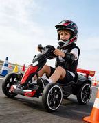 6V Spider Electric Go Kart Foldable Ride On Toy with LED Headlights and Safty Belt For Kids