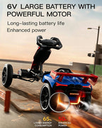 6V Spider Electric Go Kart Foldable Ride On Toy with LED Headlights and Safty Belt For Kids