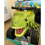 Jurassic World 6V T-Rex Quad Toddler Electric Dinosaur Power Car with 4 Wheels