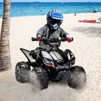Kids 6V Electric Ride-On ATV Quad Car with Music LED Lights and Spray Device