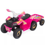 6V Kids Ride-On ATV with Detachable Trailer – Electric Quad for Ages 3-6, Bluetooth, Music, & Safe Design