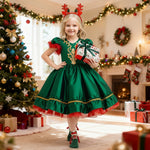 Girls Christmas Dress Headband Magnetic Hand Holding Socks Ready to Ship Xmas Costume in Gift Box