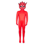 Kids Raddy Costume Game Incredibox Red Jumpsuit Sprunki Raddy Cosplay Outfit