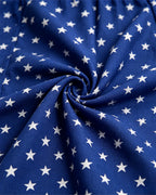 Girls 4th of July Blue Dress Sash and Headband Full Set for Independence Day Parades