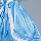 Fur Elsa Anna Princess Hooded Cape Cloaks Costume for Girls Dress Up