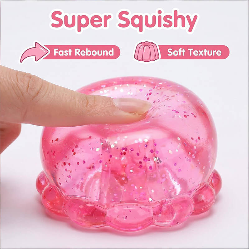 6pcs Jellyfish Squishy Ocean Crystal Stress Relief Toys Sensory Fidgets for Kids & Adults