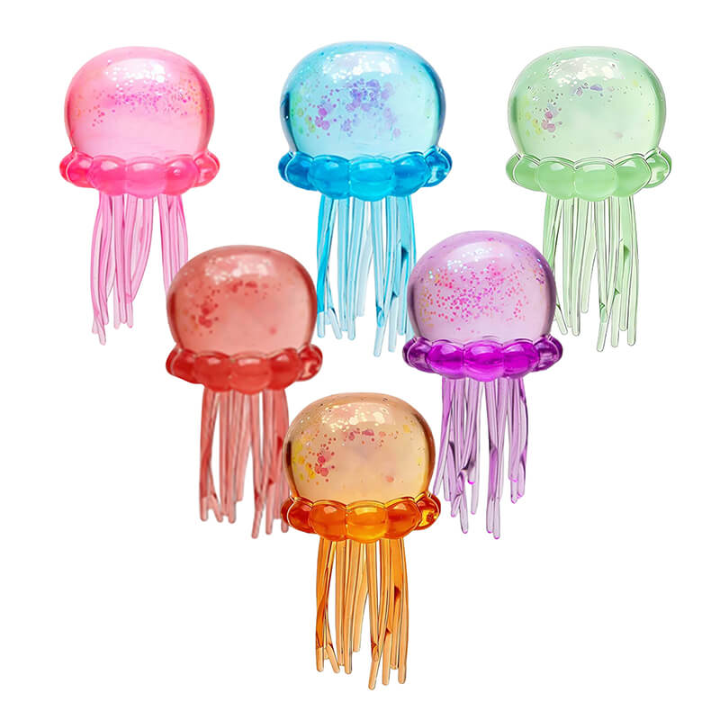 6pcs Jellyfish Squishy Ocean Crystal Stress Relief Toys Sensory Fidgets for Kids & Adults