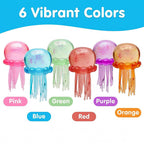 6pcs Jellyfish Squishy Ocean Crystal Stress Relief Toys Sensory Fidgets for Kids & Adults