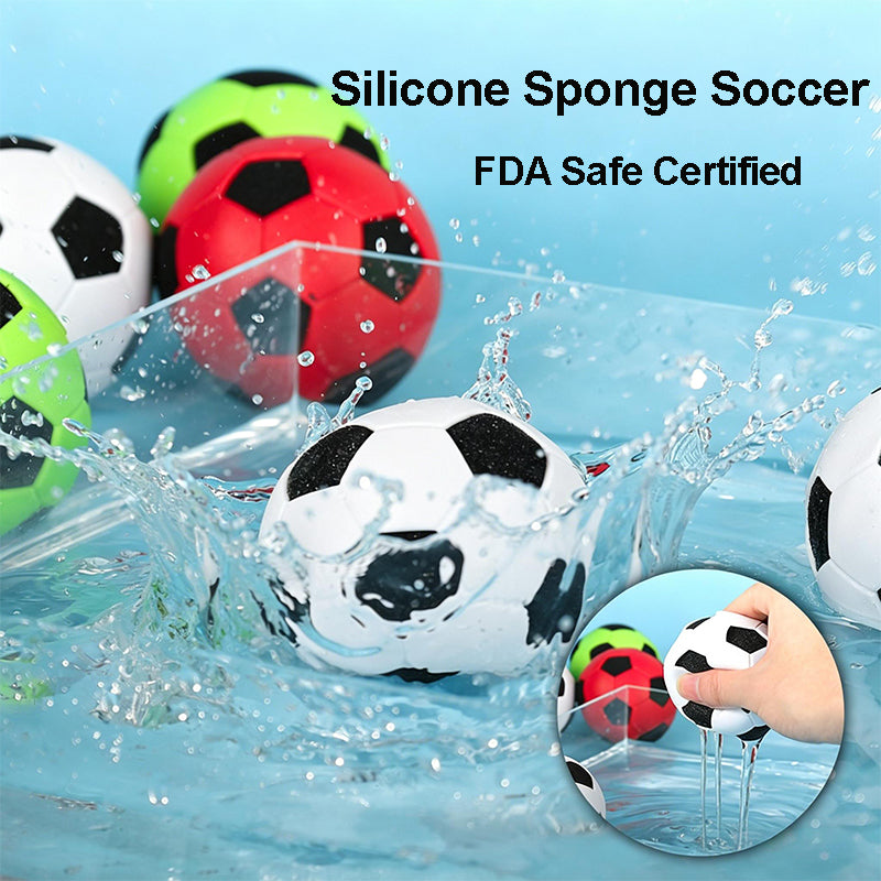Silicone Sponge Soccer Balls Water-Friendly Stress Relief Toy with FDA Certification For Kids and Adults