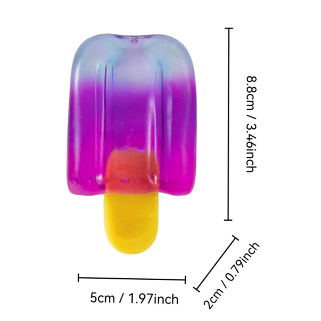6pcs Squishy Sensory Ice Cream and Popsicle Toys Slow Rising Stress Relief Toys for Kids 3+ and Adult