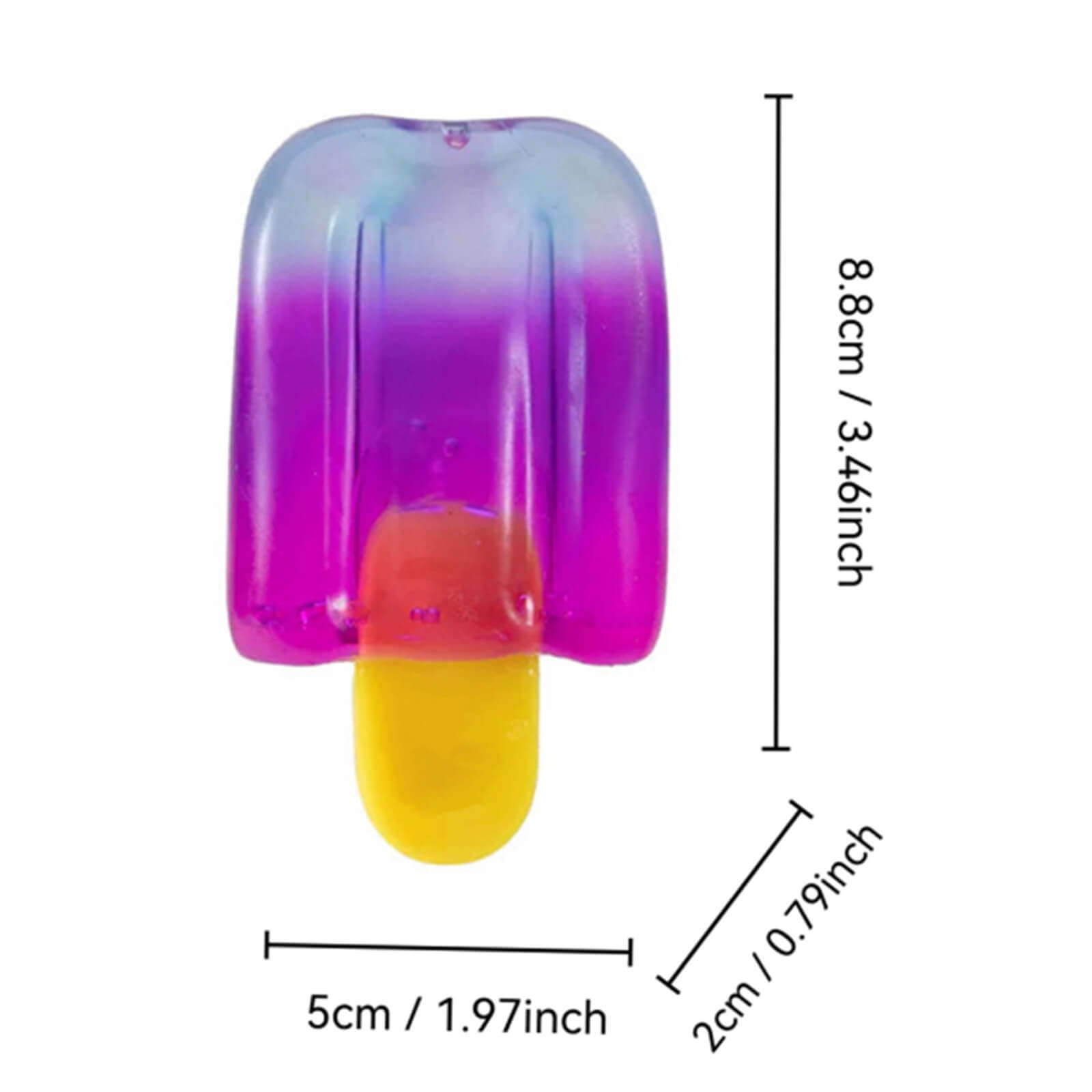 6pcs Squishy Sensory Ice Cream and Popsicle Toys Slow Rising Stress Relief Toys for Kids 3+ and Adult