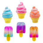 6pcs Squishy Sensory Ice Cream and Popsicle Toys Slow Rising Stress Relief Toys for Kids 3+ and Adult