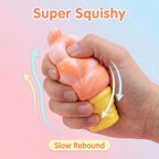 6pcs Squishy Sensory Ice Cream and Popsicle Toys Slow Rising Stress Relief Toys for Kids 3+ and Adult