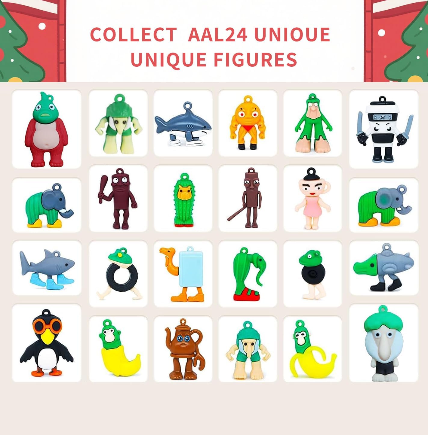 Advent Calendar 2025 Tung Tung Tung Sahur 24pcs Figure Toys Blind Box Holiday Surprise Gift Christmas Ornaments