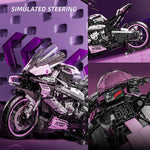 Motorcycle Building Blocks Kit Racing Motorcycle Model Desk Ornament for Kids and Adults