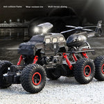 Six-wheel RC Off-road Truck 1/14 Electric Climbing Vehicle With Removable Helicopter For Kids