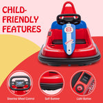 6V Bumper Car 360° Spin Electric Ride On Toys with Lights Music Safety Belts