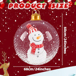 24inch Luminous Inflatable Ball Remote Control Christmas Tree Snowman Santa Ornaments with LED Light