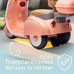 Kids Electric Motorcycle 12V Ride On Car with Storage Box Bluetooth Music 2 Seats Motorcycle