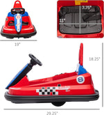 6V Bumper Car 360° Spin Electric Ride On Toys with Lights Music Safety Belts