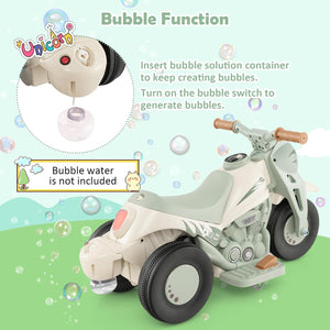 6V Kids Electric Motorcycle 3 Wheels Bubble Car Battery Power Ride On Car With Light Music