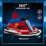 6V Bumper Car 360° Spin Electric Ride On Toys with Lights Music Safety Belts