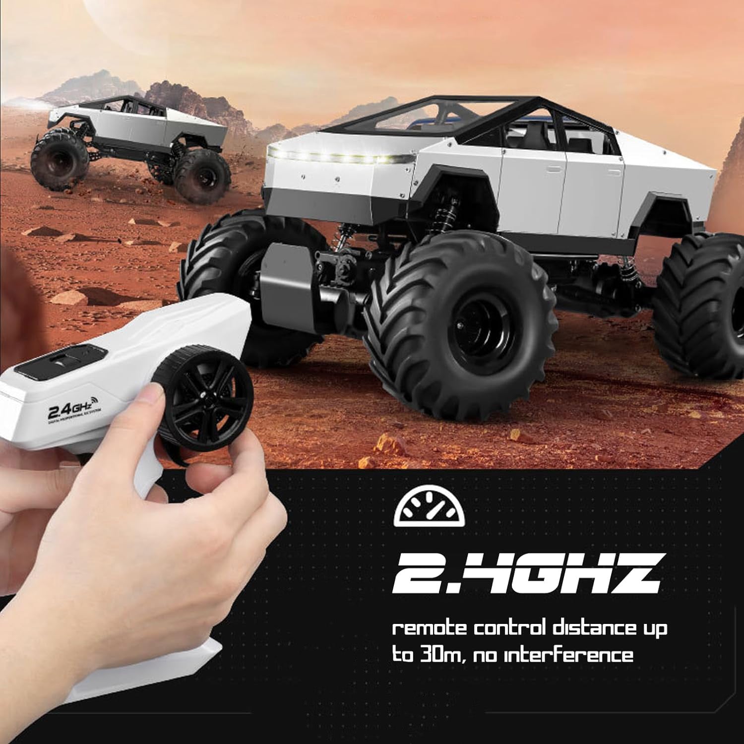 1/8 Remote Control Car 4WD Pickup Climbing Car 2.4G Alloy Off-road Vehicle