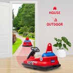 6V Bumper Car 360° Spin Electric Ride On Toys with Lights Music Safety Belts