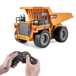 1/18 Scale RC Dump Truck 9CH RC Remote Control Car Toy Rechargeable Battery Construction Vehicle for Kids