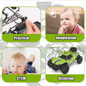 DIY 1/18 Remote Control Car 2.4G Off-road Short Truck Educational Assembly Toys