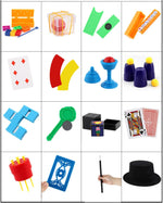 Magic Set with 65 Props Kids Magic Tool Kit For Boys and Girls Family Party interactive toys