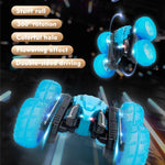 14KM/H RC Stunt Car 2.4G Double-sided Rolling 360° Rotation Car LED Light Letters Vehicle For Kids