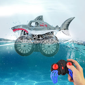 2.4G Amphibious RC Car Shark 360° Rotation Stunt Vehicle Waterproof RC Off-road Car