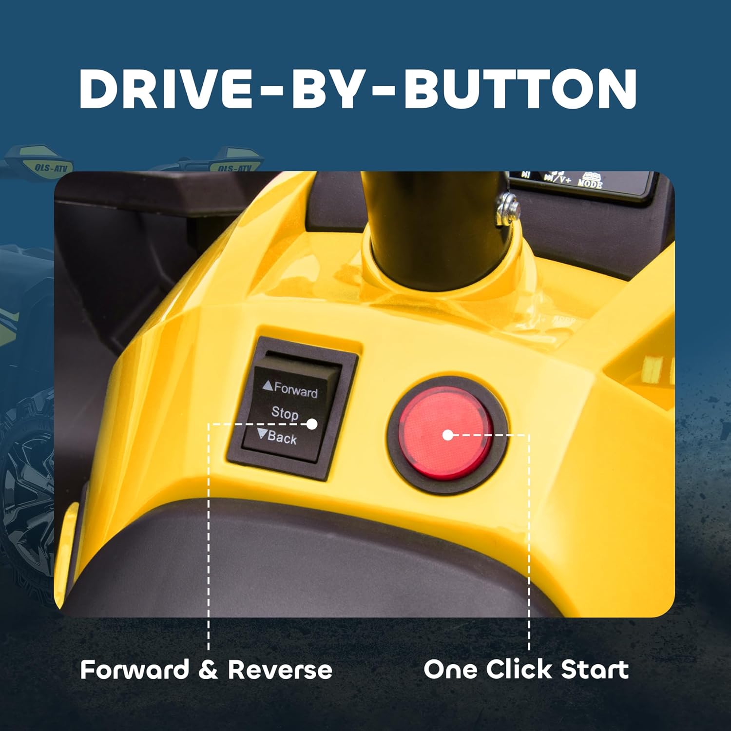 Kids 12V Ride on ATV Electric Ride on Car Battery Powered with Music Light Holiday Gift